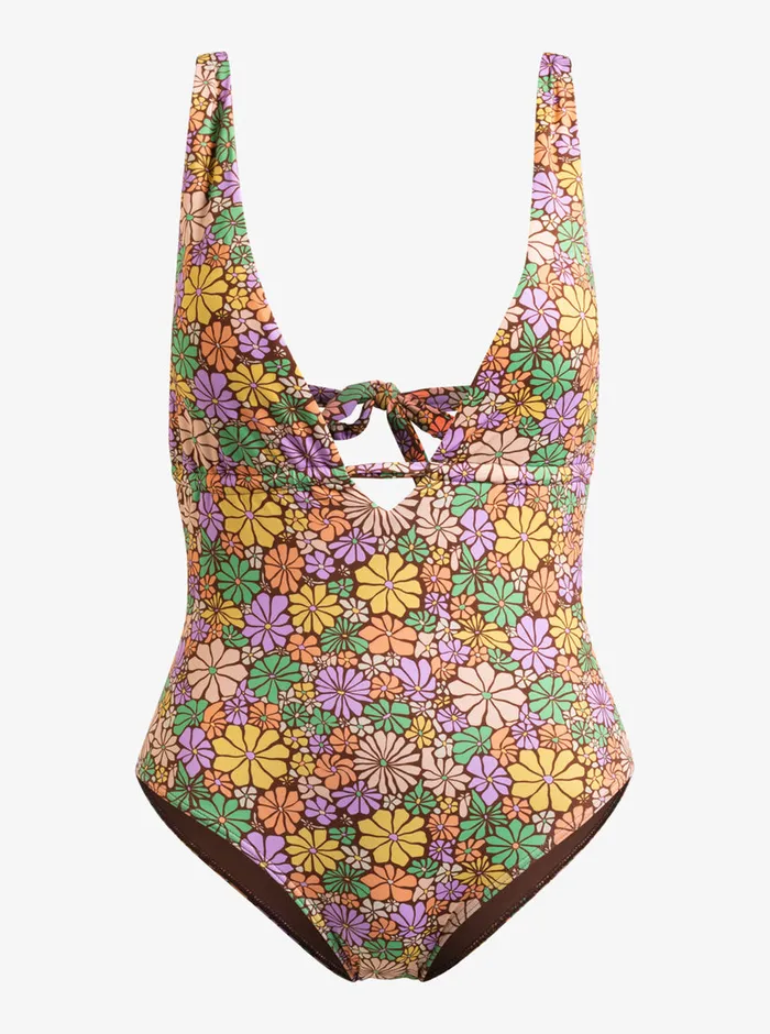Roxy Skirts All About Sol OnePiece Swimsuit Root Beer All About Sol Mini 8211 Womens