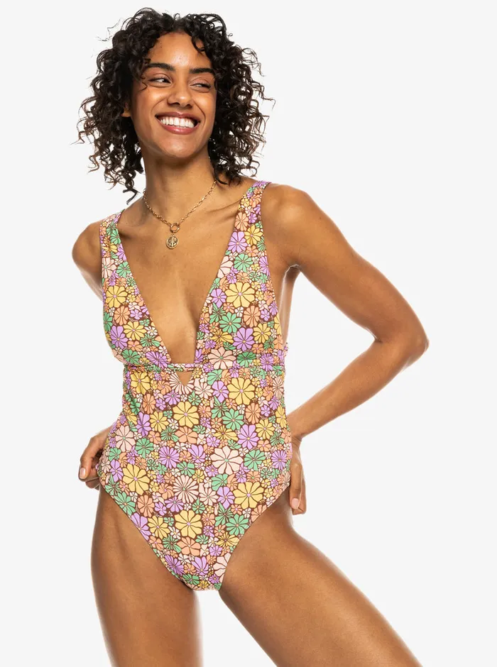 Roxy Skirts All About Sol OnePiece Swimsuit Root Beer All About Sol Mini 8211 Womens