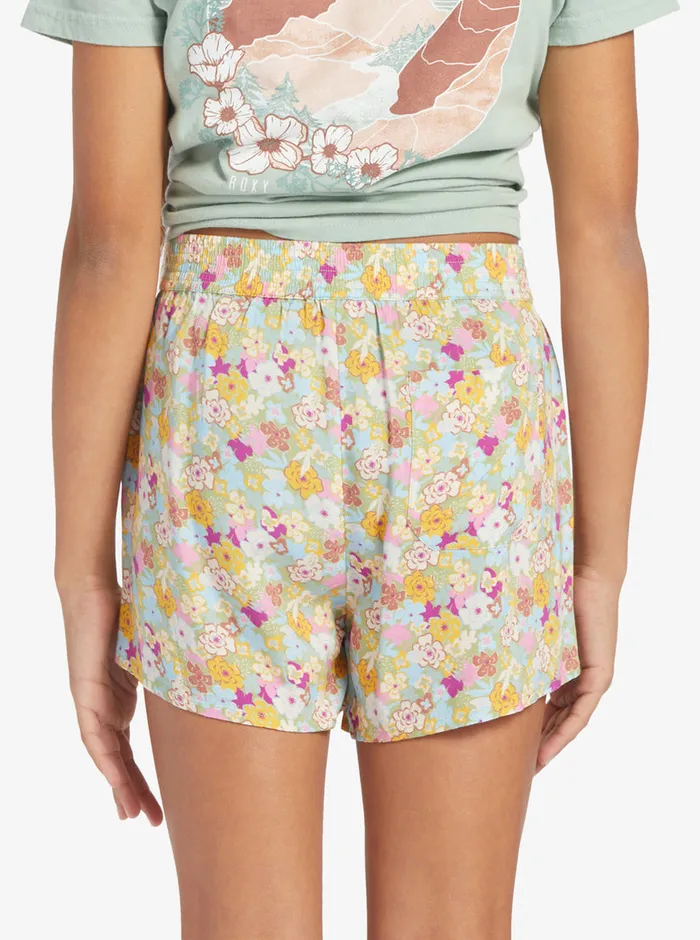 Roxy Skirts and Shorts 416 Canyon Moon Elastic Waist Shorts Fern Memories 8211 Girls