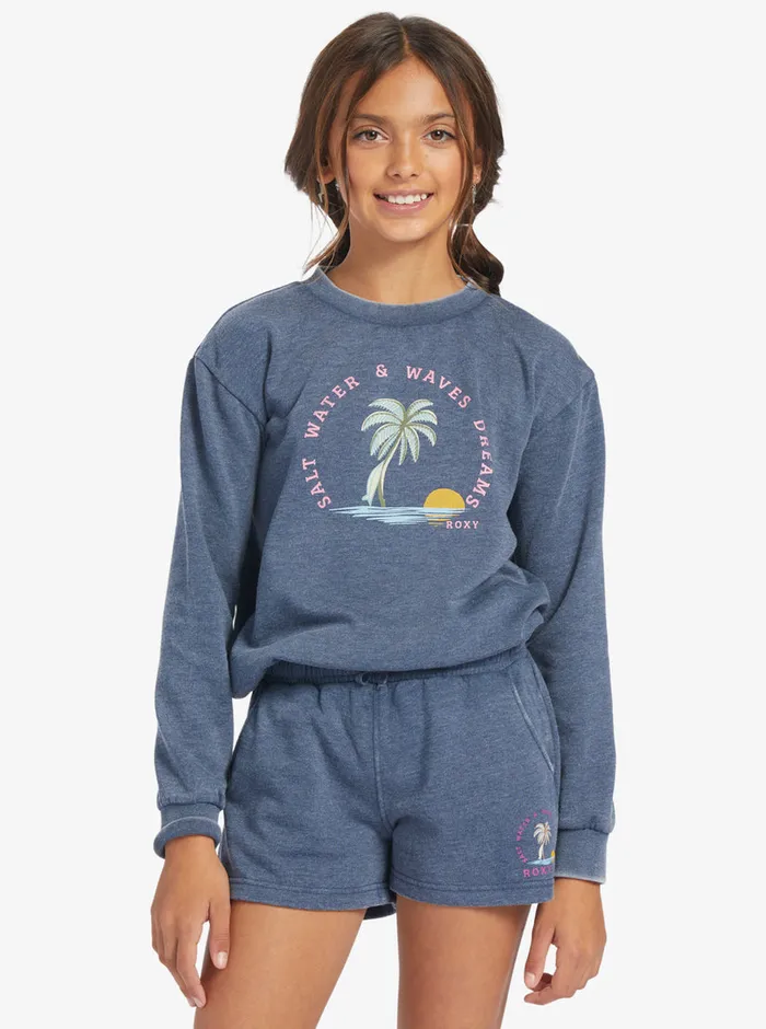 Roxy Skirts and Shorts 416 Distance And Time A Sweat Shorts Mood Indigo 8211 Girls