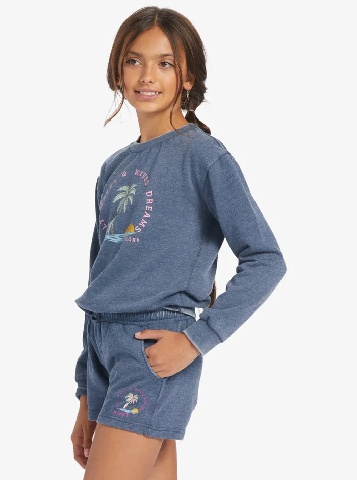 Roxy Skirts and Shorts 416 Distance And Time A Sweat Shorts Mood Indigo 8211 Girls