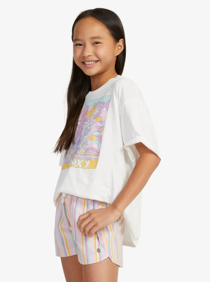 Roxy Skirts and Shorts 416 Una Mattina Multico Shorts Pirouette Surf Happy Stripe Rg 8211 Girls