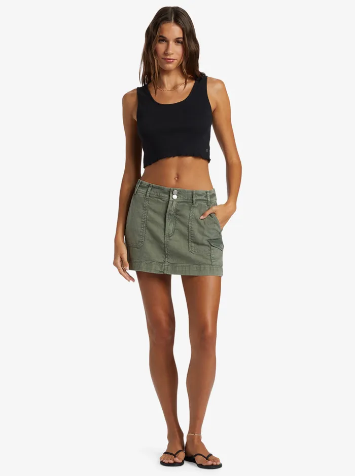 Roxy Skirts Roll With It Skirt Agave Green 8211 Womens