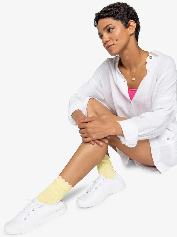 Roxy Sneakers Bayshore Plus Shoes Whitewhite 8211 Womens