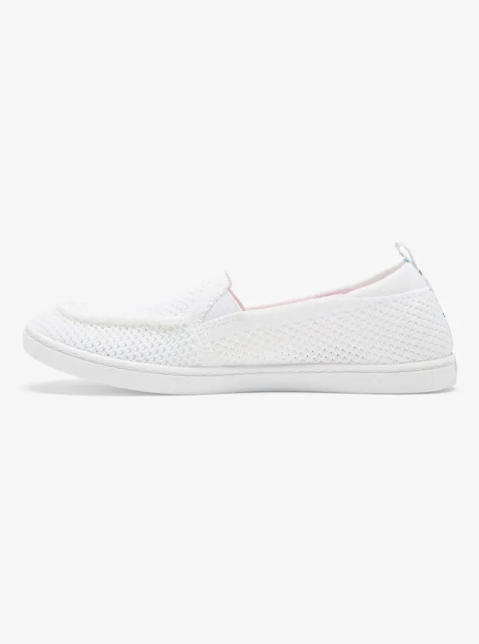 Roxy Sneakers Minnow Knit SlipOn Shoes White 8211 Womens