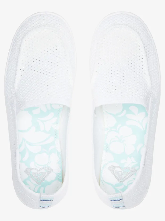 Roxy Sneakers Minnow Knit SlipOn Shoes White 8211 Womens