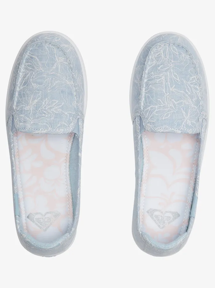 Roxy Sneakers Minnow SlipOn Shoes Light Blue 8211 Womens