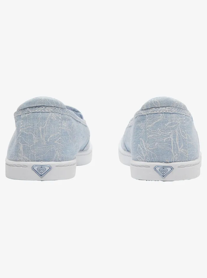 Roxy Sneakers Minnow SlipOn Shoes Light Blue 8211 Womens