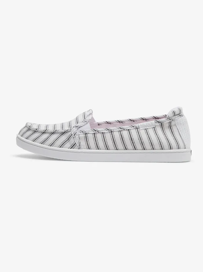 Roxy Sneakers Minnow SlipOn Shoes Whiteblack Pinstripe 8211 Womens