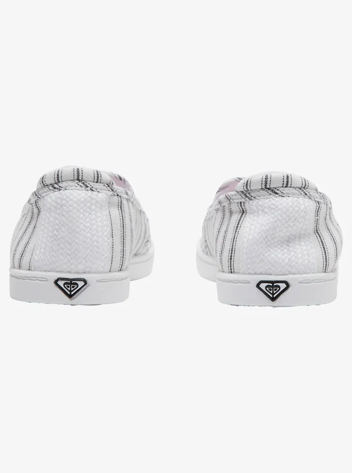 Roxy Sneakers Minnow SlipOn Shoes Whiteblack Pinstripe 8211 Womens