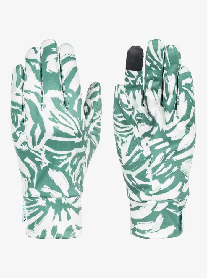Roxy Snow Accessories Hydrosmart SnowboardSki Glove Liner Dark Forest Wild 8211 Womens