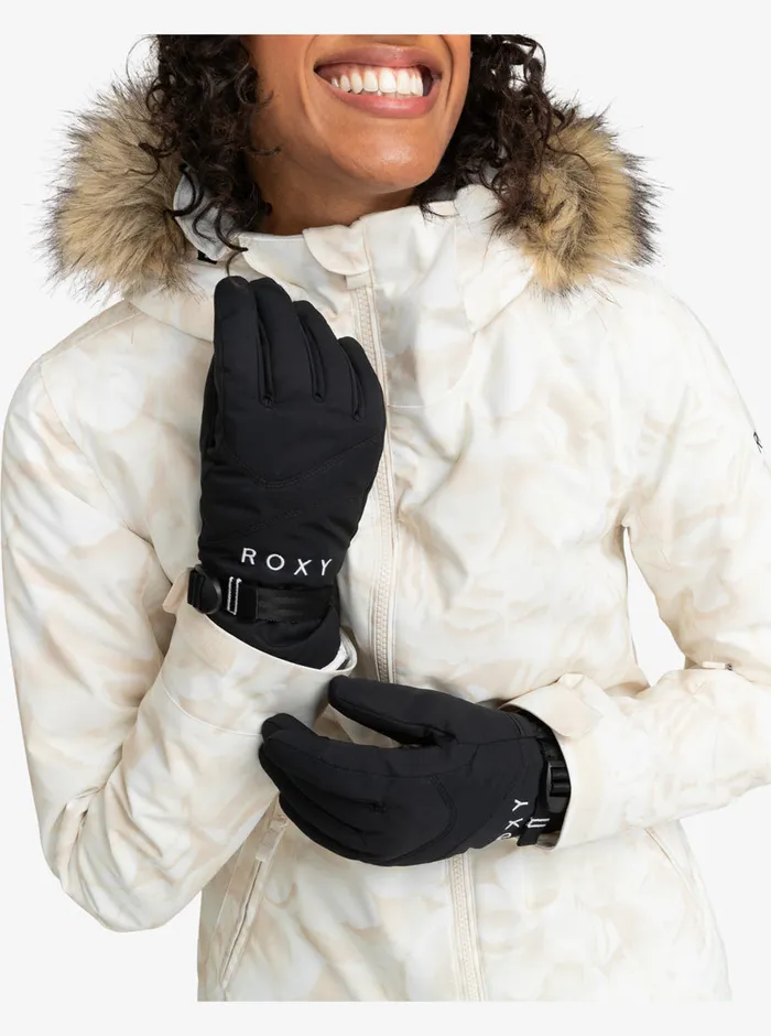 Roxy Snow Accessories Jetty Solid Insulated SnowboardSki Gloves True Black 8211 Womens Roxy Snow Accessories Jetty Solid Insulated SnowboardSki Gloves True Black 8211 Womens
