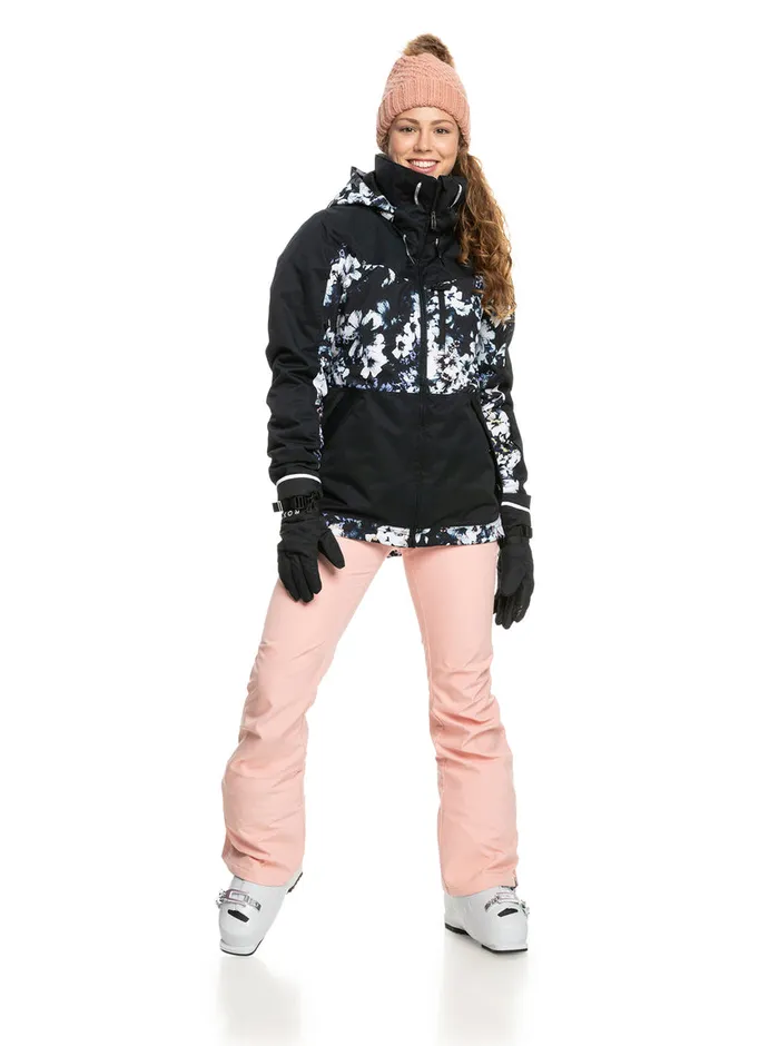Roxy Snow Accessories Jetty Solid Insulated SnowboardSki Gloves True Black 8211 Womens