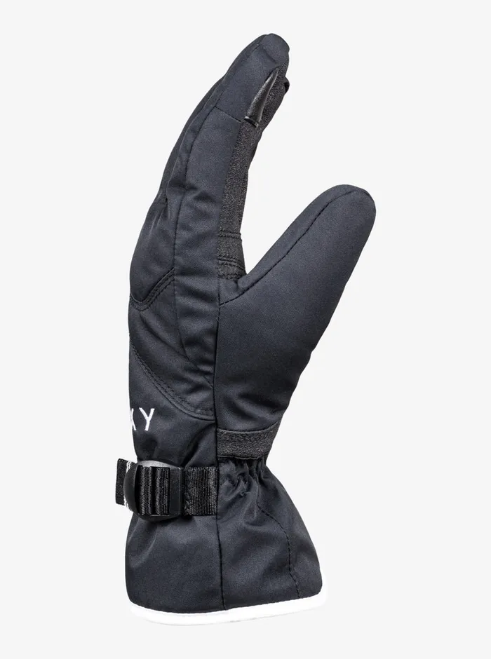 Roxy Snow Accessories Jetty Solid Insulated SnowboardSki Gloves True Black 8211 Womens