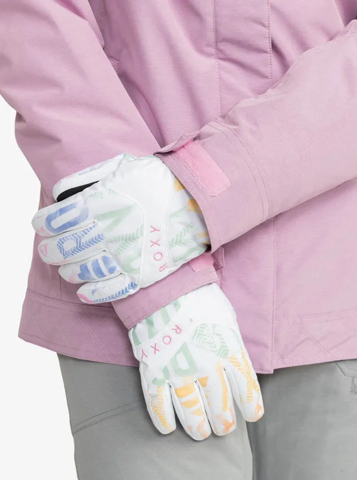Roxy Snow Accessories Jetty Technical SnowboardSki Gloves Bright White Sapin 8211 Womens Roxy Snow Accessories Jetty Technical SnowboardSki Gloves Bright White Sapin 8211 Womens