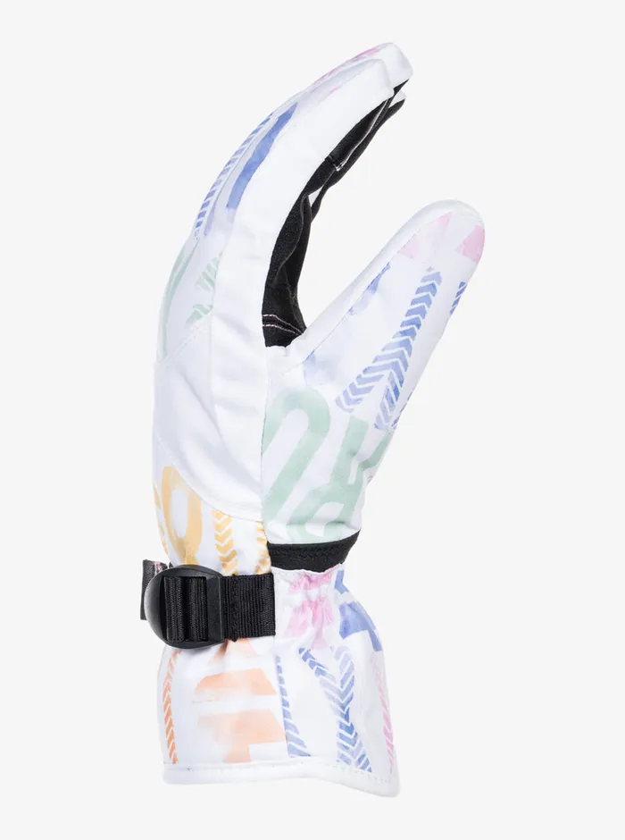 Roxy Snow Accessories Jetty Technical SnowboardSki Gloves Bright White Sapin 8211 Womens