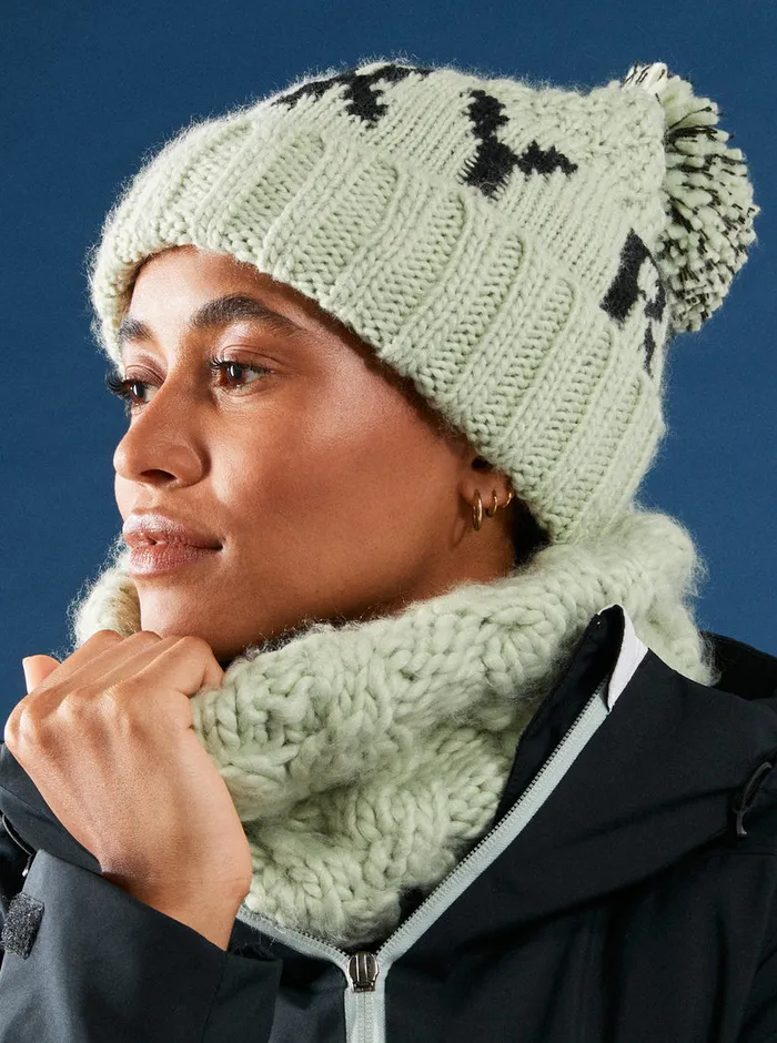 Roxy Snow Accessories Winter Technical Fleece Collar Cameo Green 8211 Womens
