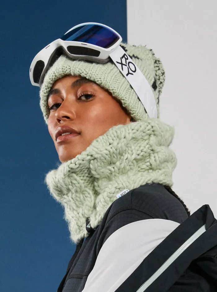 Roxy Snow Accessories Winter Technical Fleece Collar Cameo Green 8211 Womens