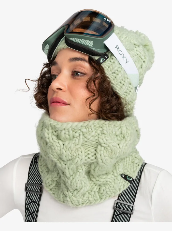 Roxy Snow Accessories Winter Technical Fleece Collar Cameo Green 8211 Womens