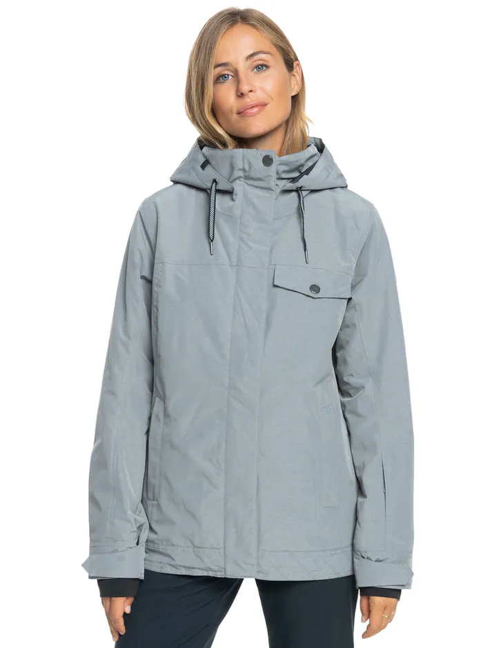 Roxy Snow Jackets Billie Technical Snow Jacket Heather Grey 8211 Womens