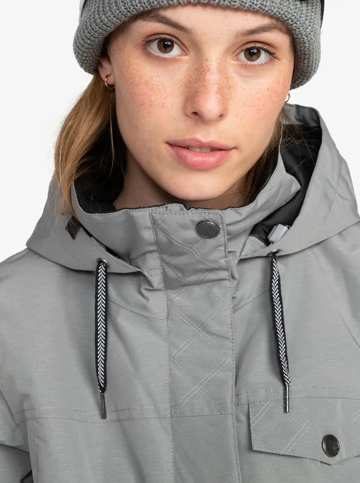 Roxy Snow Jackets Billie Technical Snow Jacket Heather Grey 8211 Womens