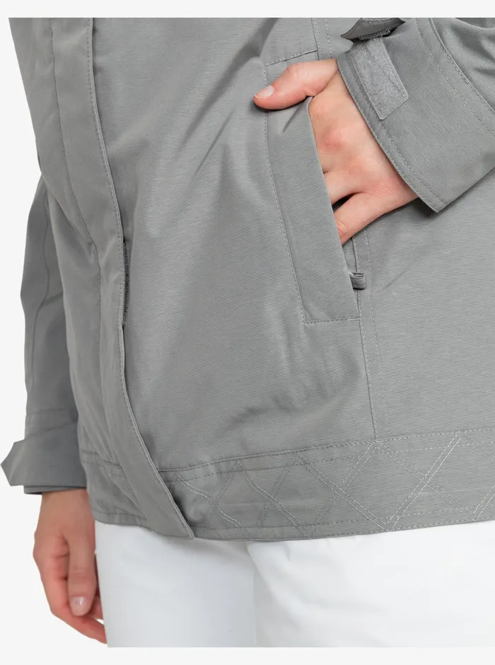 Roxy Snow Jackets Billie Technical Snow Jacket Heather Grey 8211 Womens