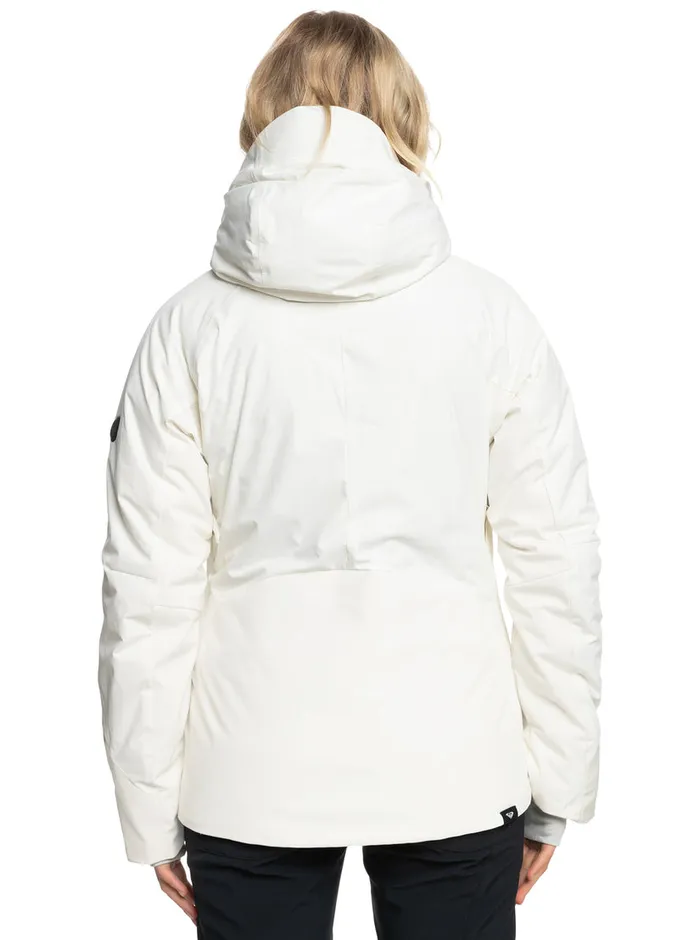 Roxy Snow Jackets Dusk Warmlink Technical Snow Jacket Egret 8211 Womens