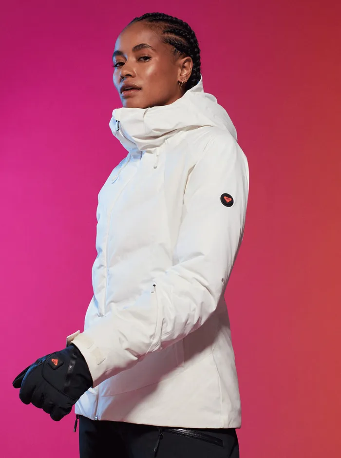 Roxy Snow Jackets Dusk Warmlink Technical Snow Jacket Egret 8211 Womens