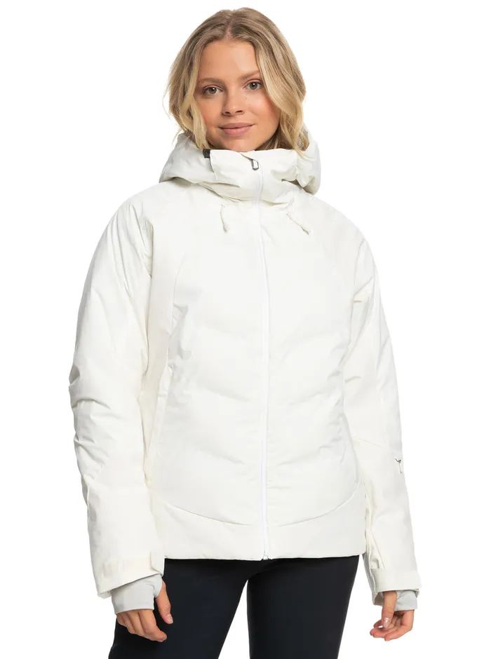 Roxy Snow Jackets Dusk Warmlink Technical Snow Jacket Egret 8211 Womens