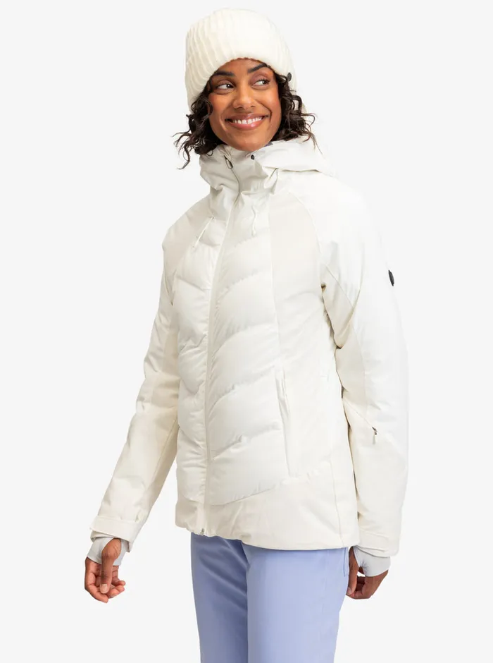 Roxy Snow Jackets Dusk Warmlink Technical Snow Jacket Egret 8211 Womens