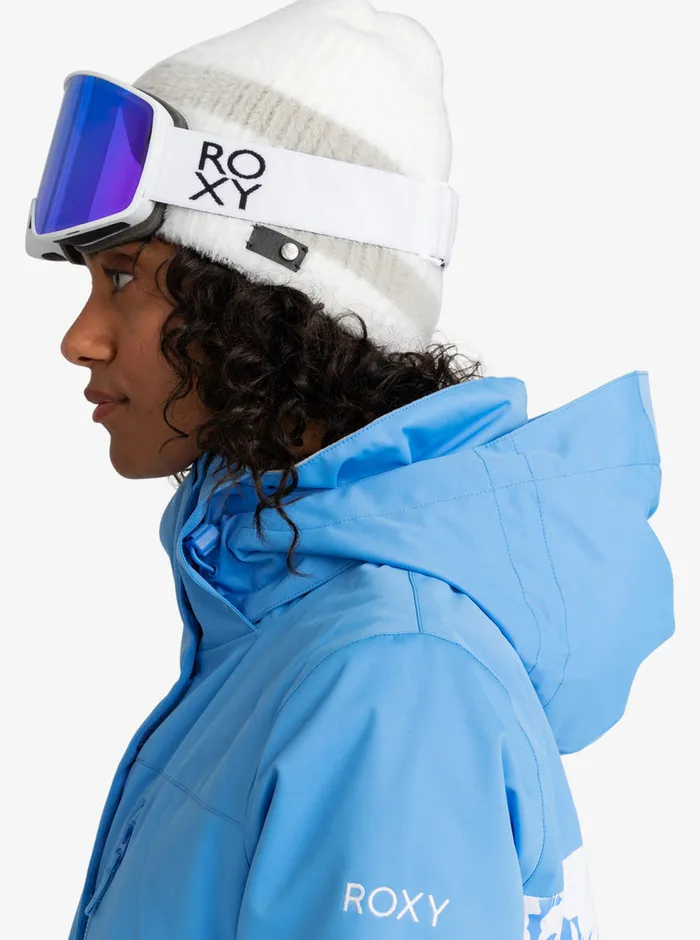 Roxy Snow Jackets Jetty Block Technical Snow Jacket Azure Blue Clouds 8211 Womens