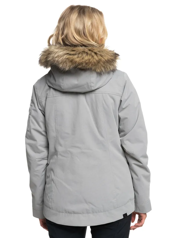 Roxy Snow Jackets Meade Technical Snow Jacket Heather Grey 8211 Womens