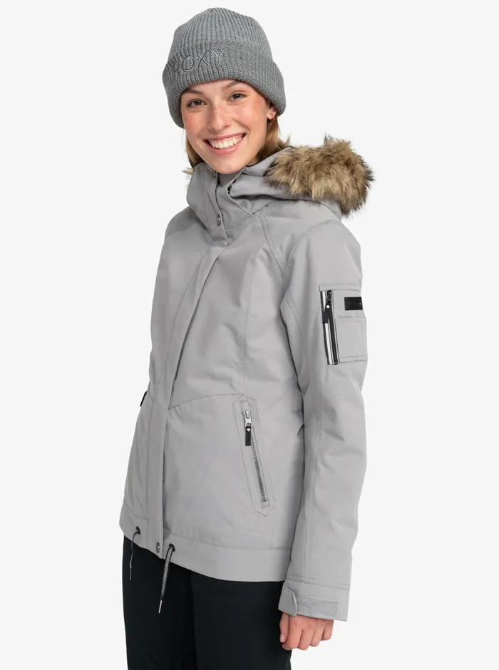 Roxy Snow Jackets Meade Technical Snow Jacket Heather Grey 8211 Womens