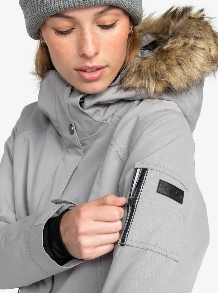 Roxy Snow Jackets Meade Technical Snow Jacket Heather Grey 8211 Womens