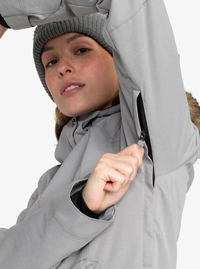 Roxy Snow Jackets Meade Technical Snow Jacket Heather Grey 8211 Womens