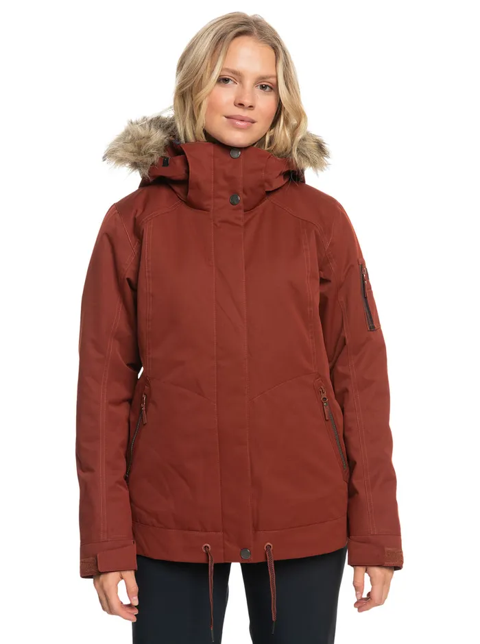 Roxy Snow Jackets Meade Technical Snow Jacket Smoked Paprika 8211 Womens