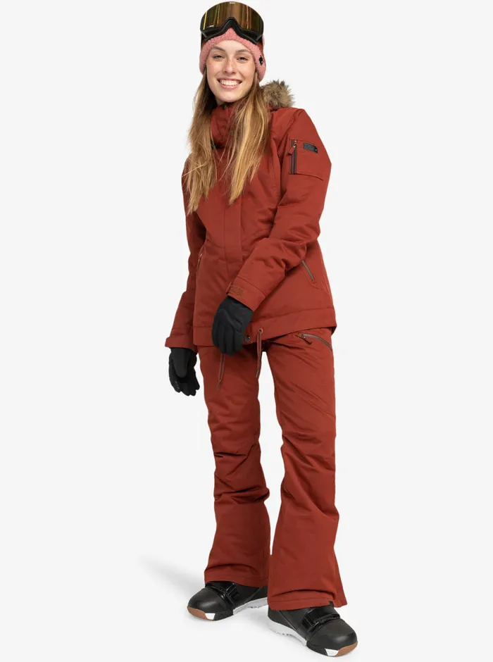 Roxy Snow Jackets Meade Technical Snow Jacket Smoked Paprika 8211 Womens