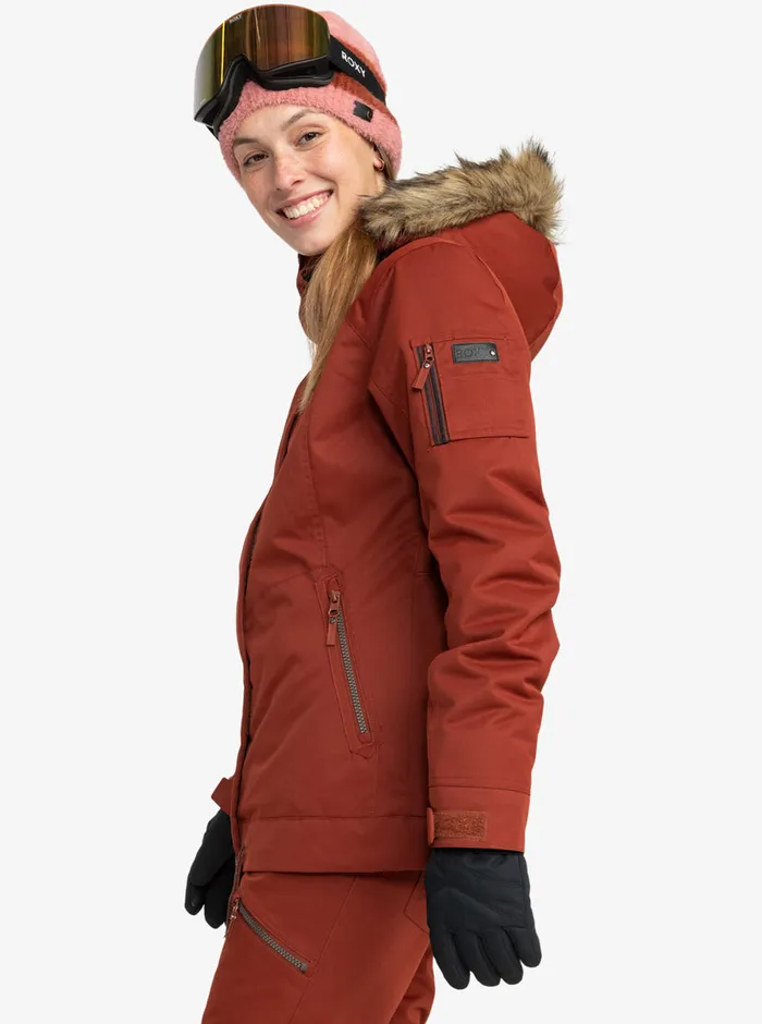 Roxy Snow Jackets Meade Technical Snow Jacket Smoked Paprika 8211 Womens