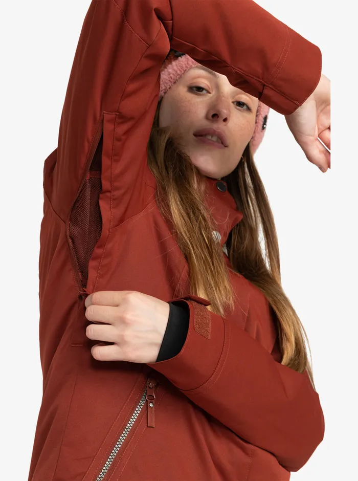 Roxy Snow Jackets Meade Technical Snow Jacket Smoked Paprika 8211 Womens