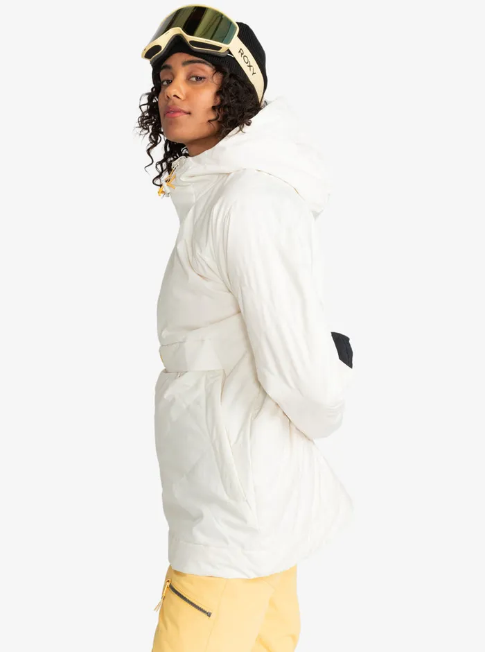 Roxy Snow Jackets Radiant Lines Overhead Technical Snow Jacket Egret 8211 Womens