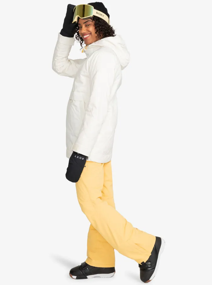 Roxy Snow Jackets Radiant Lines Overhead Technical Snow Jacket Egret 8211 Womens