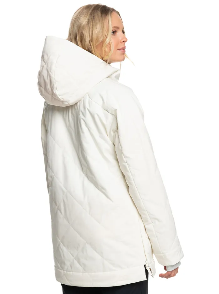 Roxy Snow Jackets Radiant Lines Overhead Technical Snow Jacket Egret 8211 Womens