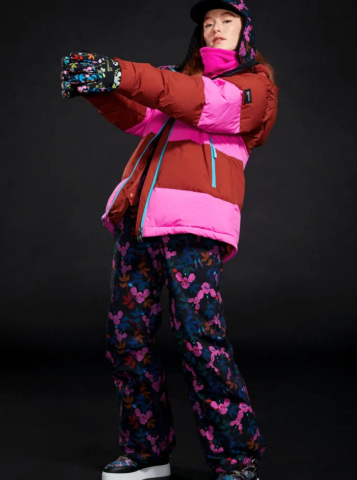 Roxy Snow Jackets ROWLEY X Block Puffer Technical Snow Jacket Burnt Henna 8211 Womens