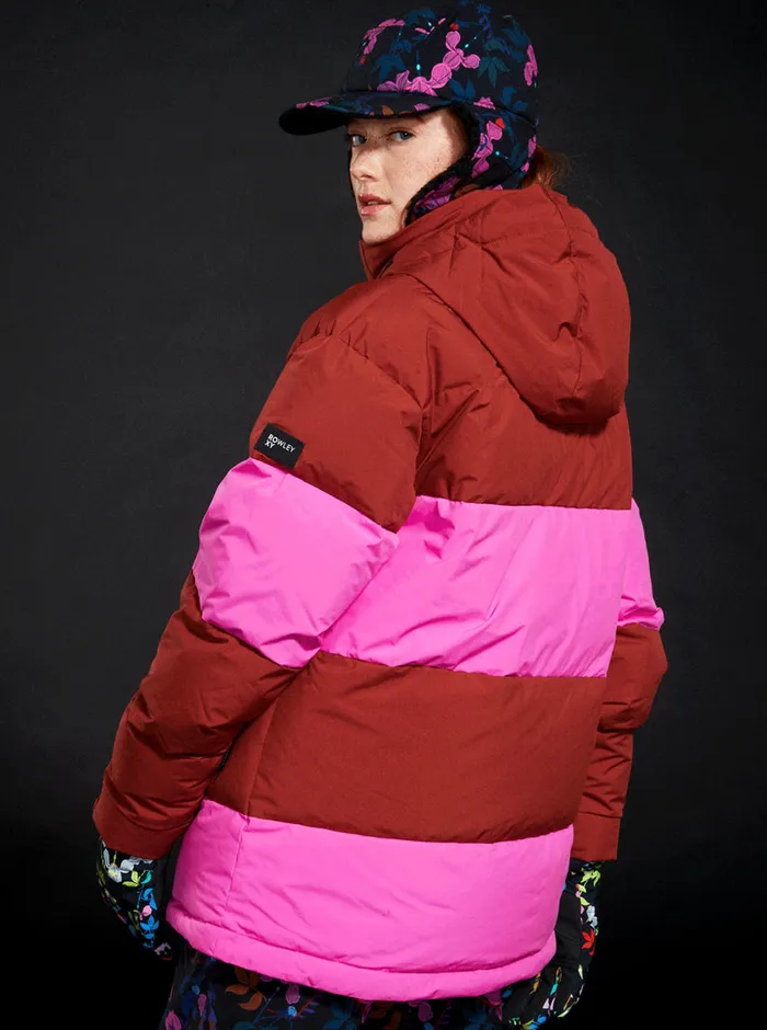 Roxy Snow Jackets ROWLEY X Block Puffer Technical Snow Jacket Burnt Henna 8211 Womens