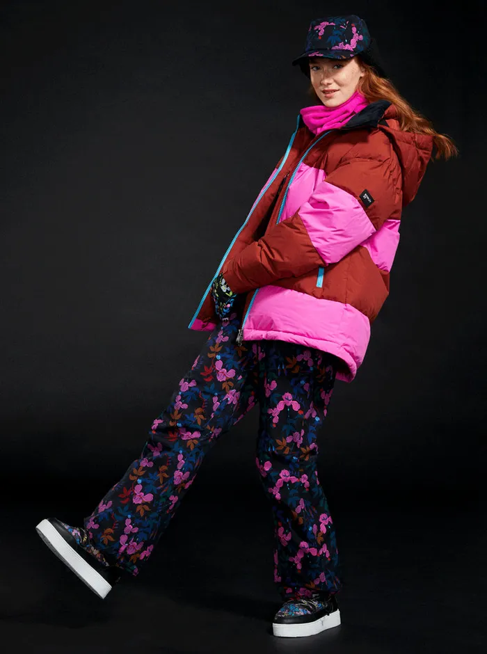 Roxy Snow Jackets ROWLEY X Block Puffer Technical Snow Jacket Burnt Henna 8211 Womens