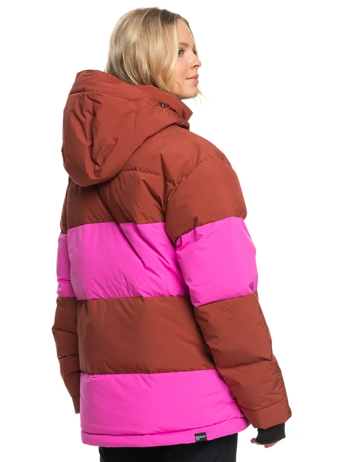 Roxy Snow Jackets ROWLEY X Block Puffer Technical Snow Jacket Burnt Henna 8211 Womens