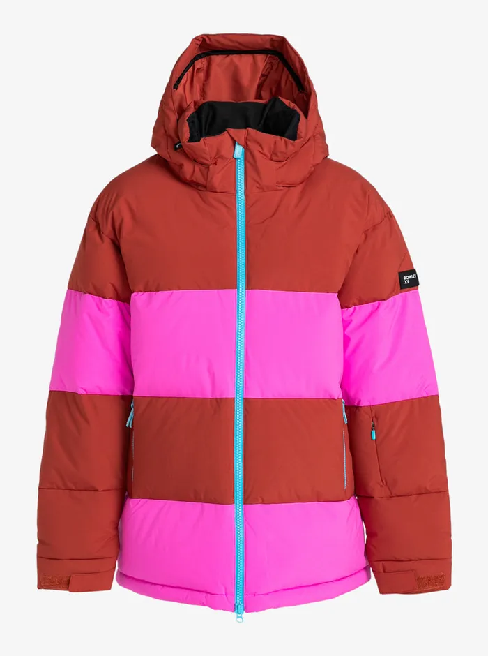 Roxy Snow Jackets ROWLEY X Block Puffer Technical Snow Jacket Burnt Henna 8211 Womens