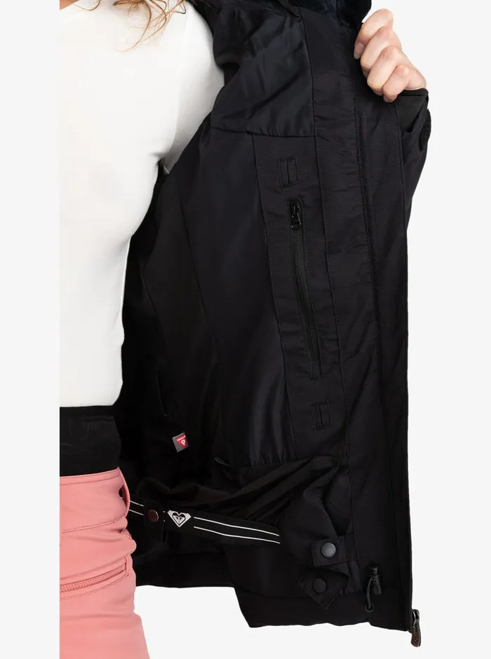 Roxy Snow Jackets Snowstorm Technical Snow Jacket True Black 8211 Womens