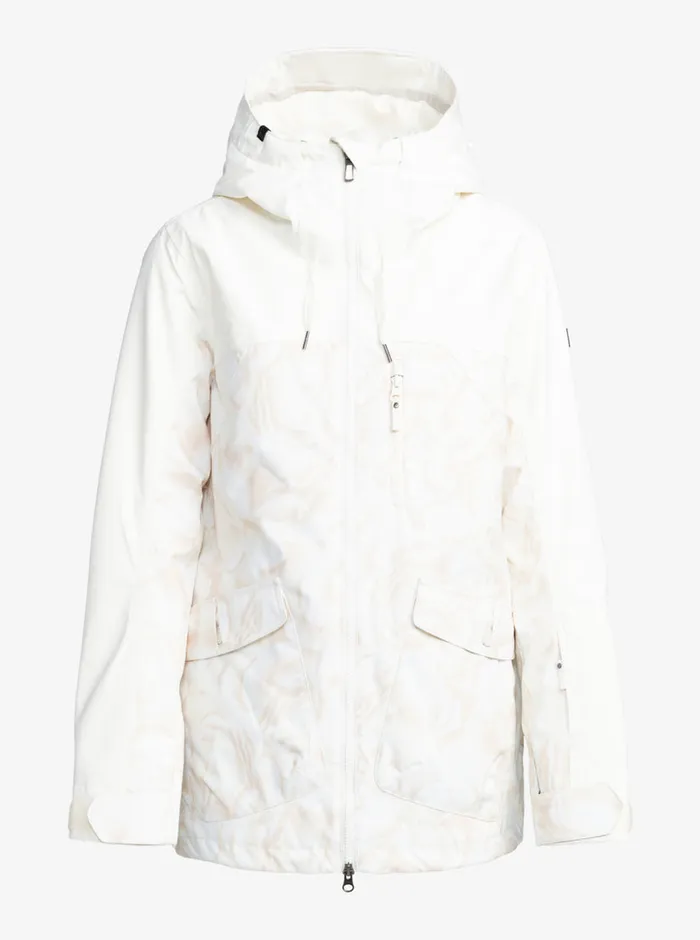 Roxy Snow Jackets Stated Technical Snow Jacket Egret Glow 8211 Womens