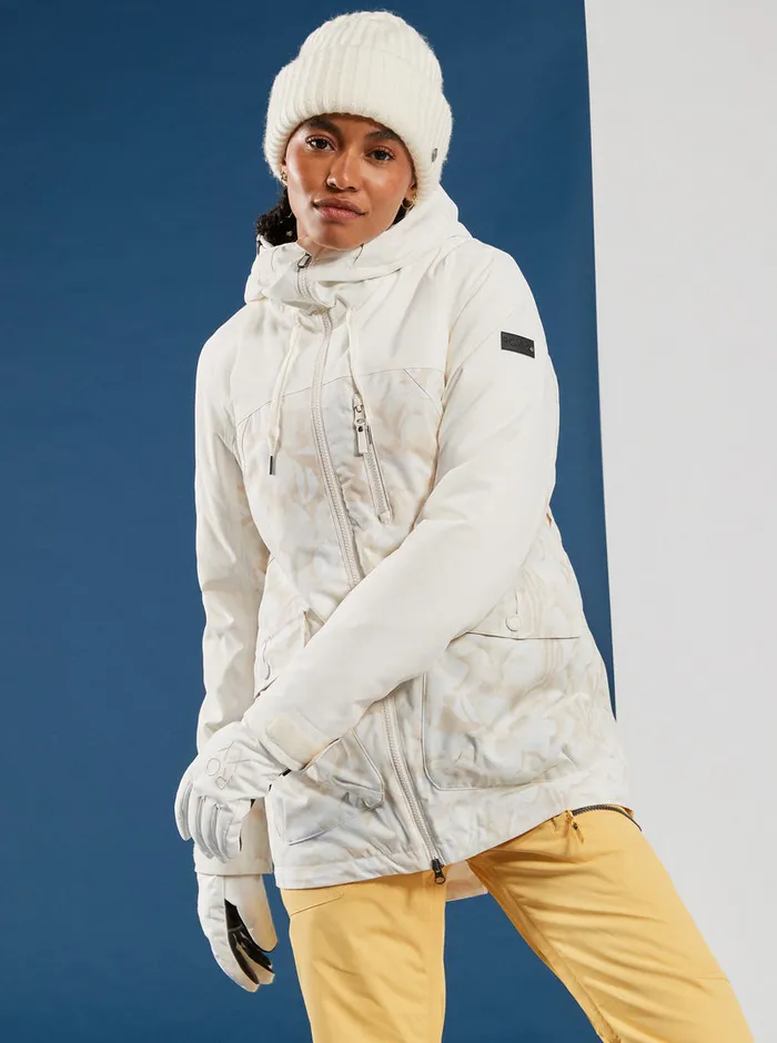 Roxy Snow Jackets Stated Technical Snow Jacket Egret Glow 8211 Womens